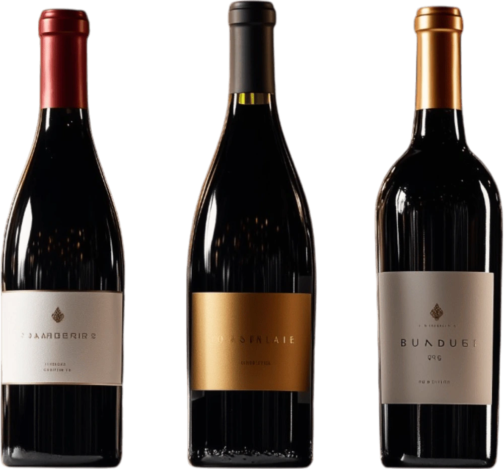bouteilles de vins sans étiquettes