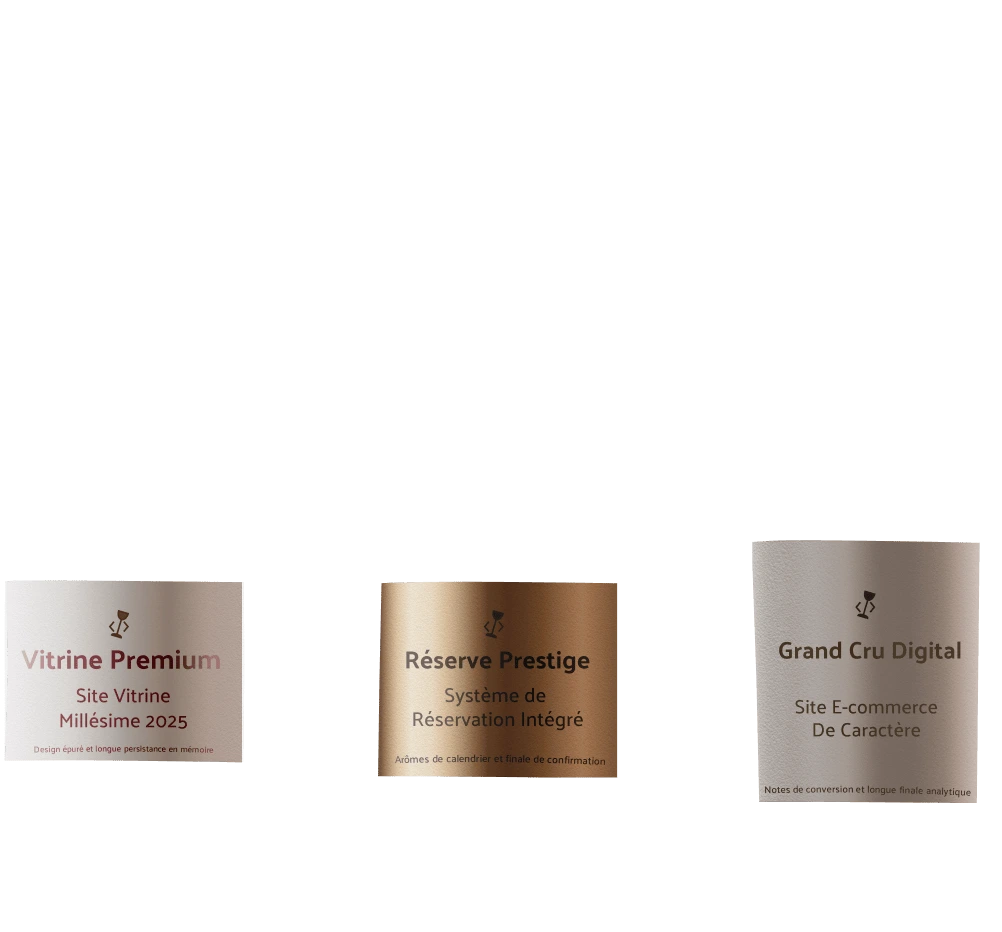 étiquette de bouteille de vins